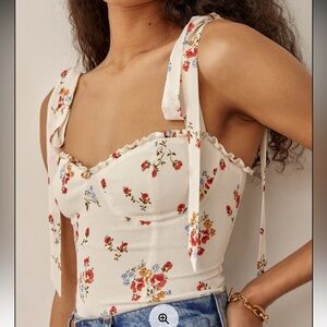 Reformation Blanca Top in color Holiday